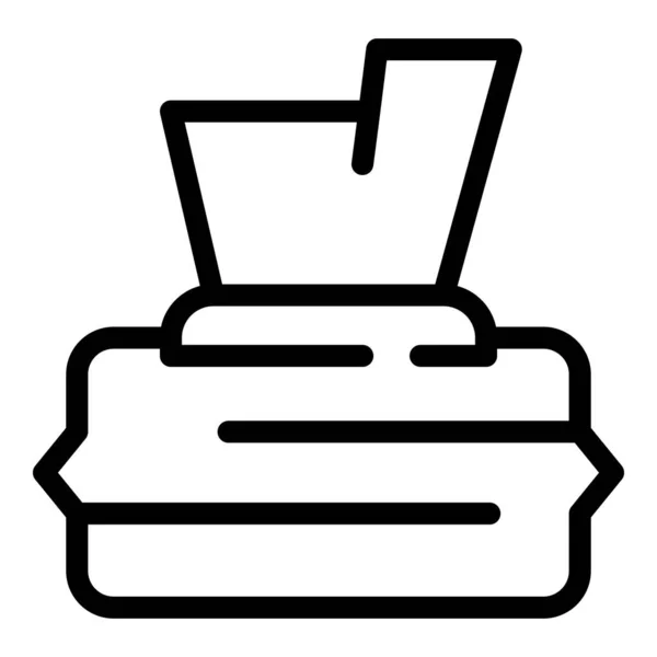 Icono de toallitas húmedas sanitarias, estilo de esquema — Vector de stock