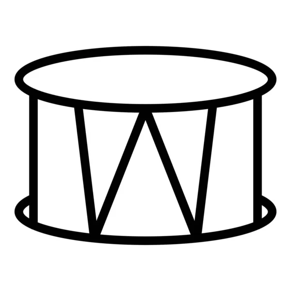 Snare drum icon, outline style — Stock Vector