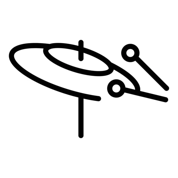 Icono de tambor de evento, estilo de esquema — Vector de stock