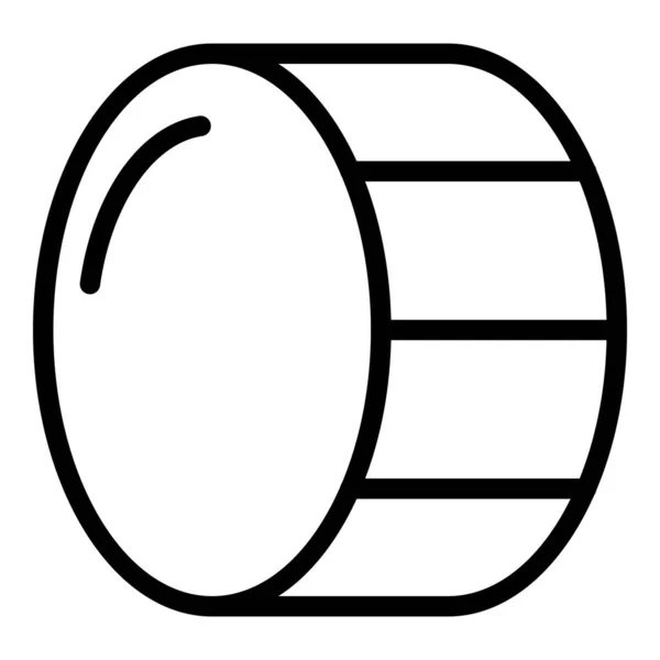 Icono de tambor ruidoso, estilo de contorno — Vector de stock