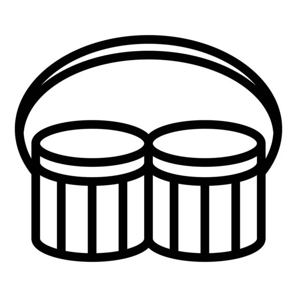 Icono del baterista, estilo del esquema — Archivo Imágenes Vectoriales