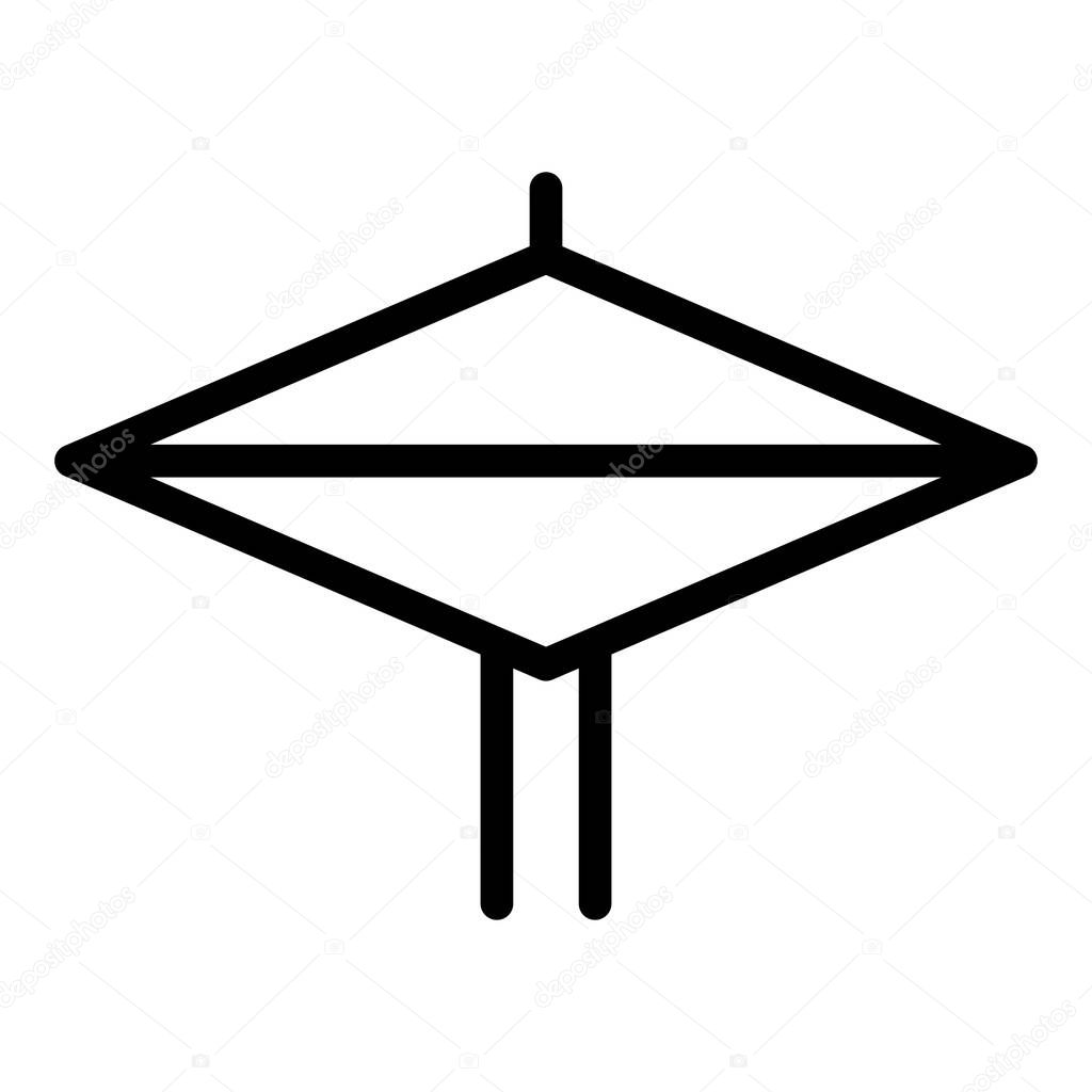 Party drum plates icon, outline style