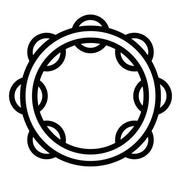 Drewniana ikona tamburynowa, szkic — Wektor stockowy