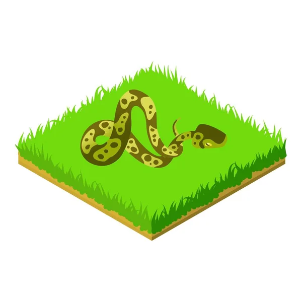 Ball python icon, isometrický styl — Stockový vektor
