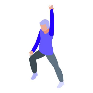 Fitness eğitim simgesi, izometrik biçim