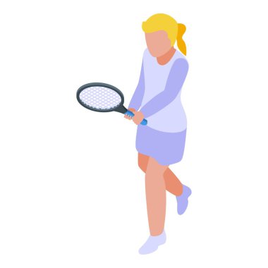 Tenis spor etkinliği simgesi, izometrik biçim