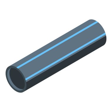 Plastik boru simgesi, izometrik biçim