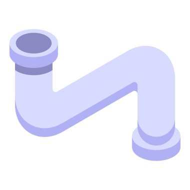 Plastik endüstriyel boru simgesi, izometrik stil