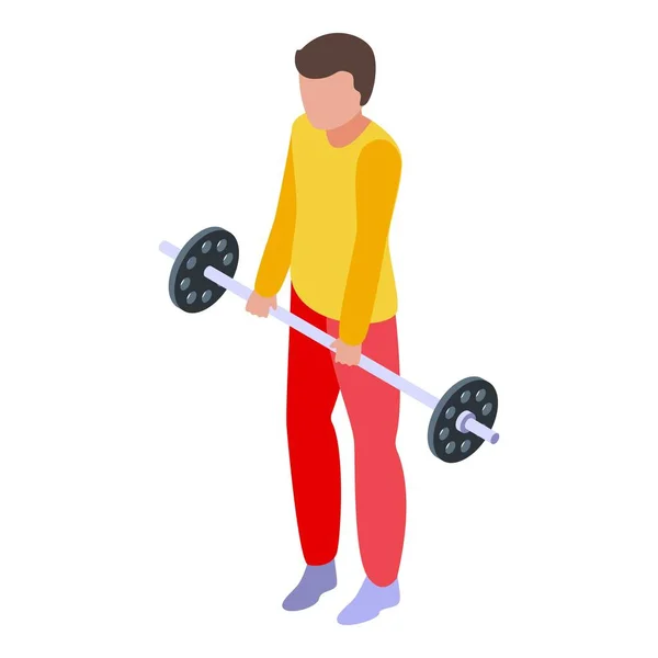 Halter egzersiz simgesi, izometrik biçim — Stok Vektör