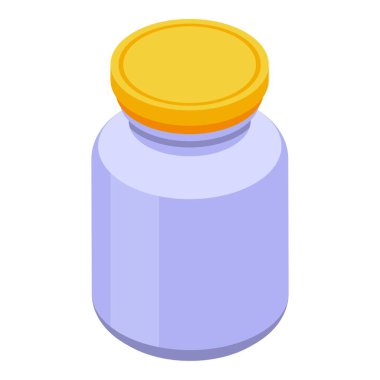İlaç ikonu kavanozu, izometrik biçim