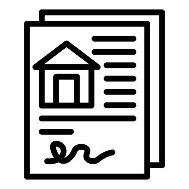 Ev satın alma belgesi simgesi, özet biçimi