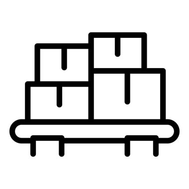 Araba çatısı karton kutu simgesi, taslak biçimi