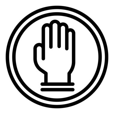 Avuç içi simgesi, dış hat biçimi