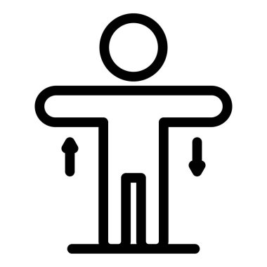 Denge vücut algısı simgesi, özet biçimi