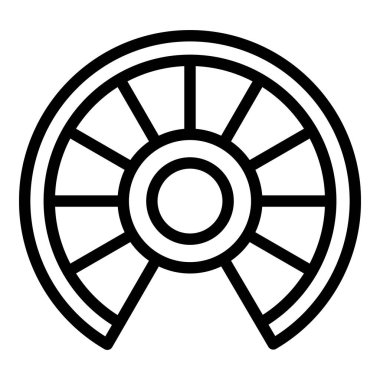 Ahşap dairesel merdiven simgesi, taslak biçimi