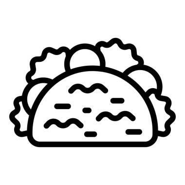 Taco yemek ikonu, taslak biçimi
