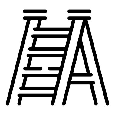 Metal basamak merdiven simgesi, dış hat biçimi