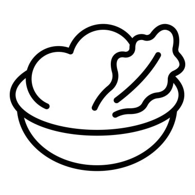 Patates püresi ikonu, taslak tarzı.