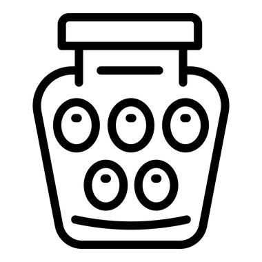 Turşulu meyve kavanozu simgesi, taslak biçimi