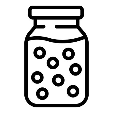 Cam kavanoz simgesinde muhafaza eder, taslak biçimi