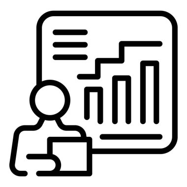 Pazar araştırmacısı simgesi, özet biçimi