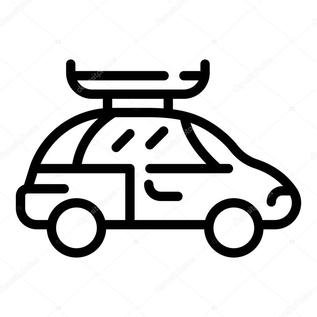 Car roof container icon, outline style