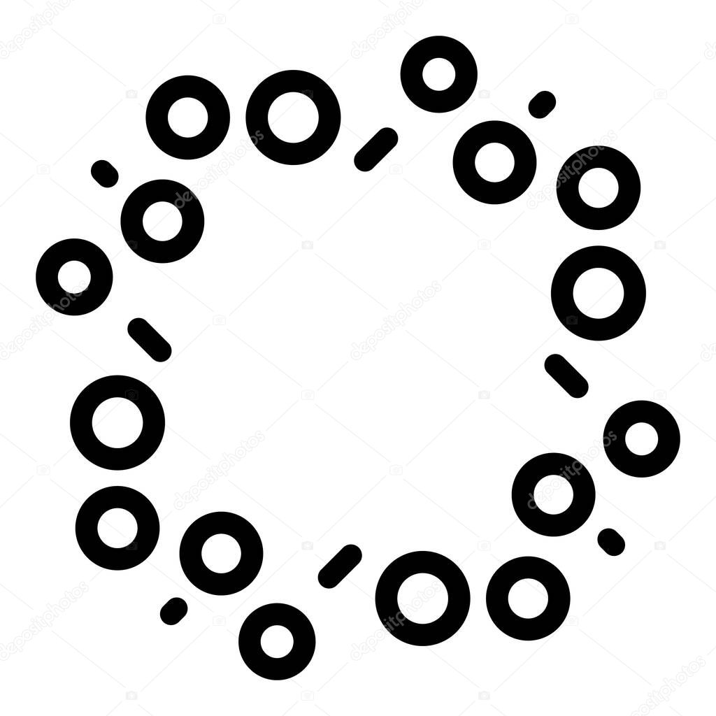 System asteroids icon, outline style