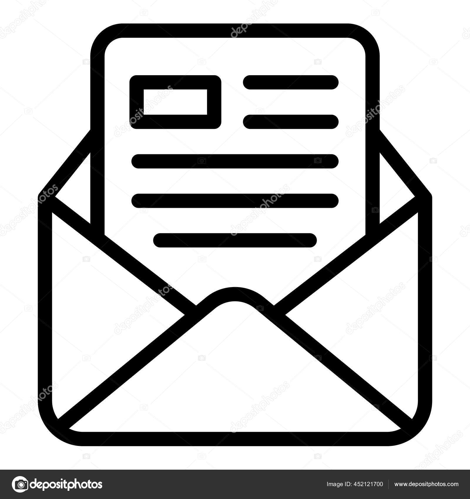 メールキャンペーンアイコン アウトラインスタイル ストックベクター C Ylivdesign