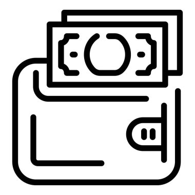 Cüzdan dolar simgesi, taslak biçimi