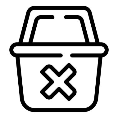 Alışveriş sepeti simgesi, taslak biçimi