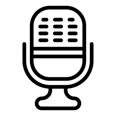 Kayıt mikrofon reklamları simgesi, özet biçimi