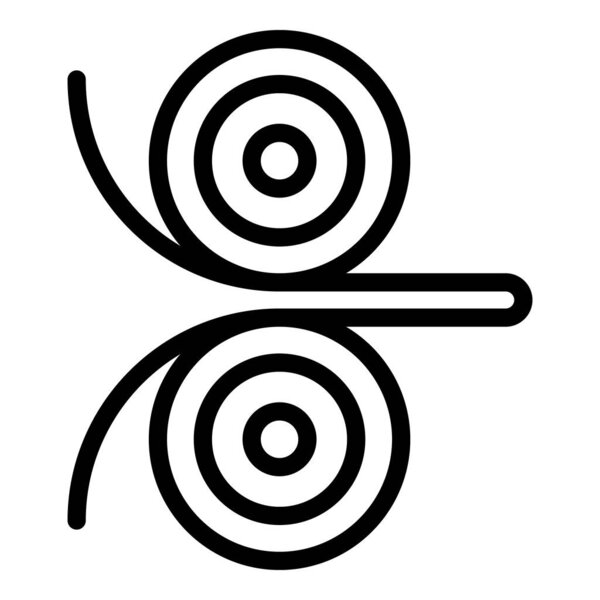 Иконка процесса целлюлозно-бумажного производства, стиль наброска