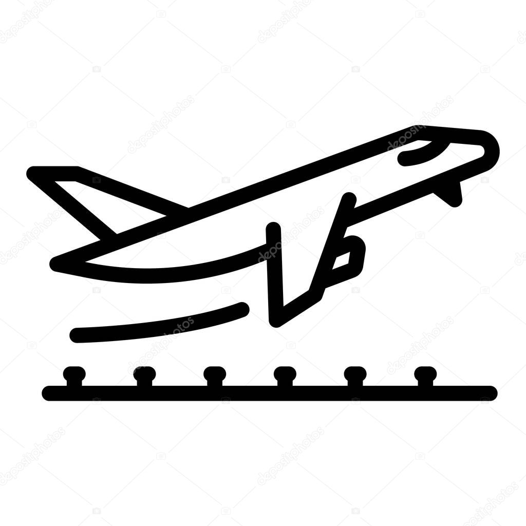Departure plane icon, outline style