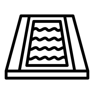 Spor yüzme havuzu ikonu. Beyaz arkaplanda izole edilmiş web tasarımı için ana yüzme havuzu vektör simgesi