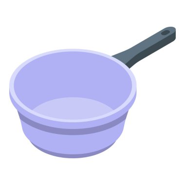 Ev tavası simgesi. Beyaz arkaplanda izole edilmiş web tasarımı için ev wok pan vektör simgesi Isometric