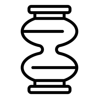 Kum saati simgesi. Beyaz arkaplanda izole edilmiş web tasarımı için özet kum saati vektör simgesi