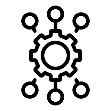 Ayarlar simgesi. Beyaz arkaplanda izole edilmiş web tasarımı için özet ayarları vektör simgesi