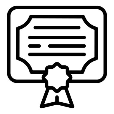 Sertifika simgesi. Beyaz arkaplanda izole edilmiş web tasarımı için özet sertifika vektörü simgesi