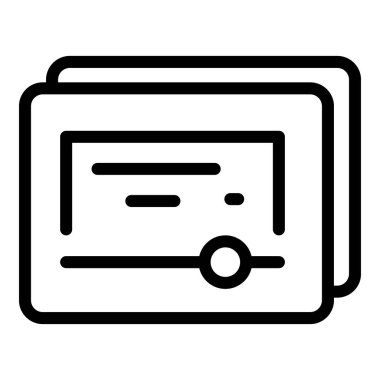 Üye simgesi. Beyaz arkaplanda izole edilmiş web tasarımı için ana hatlı vektör simgesi