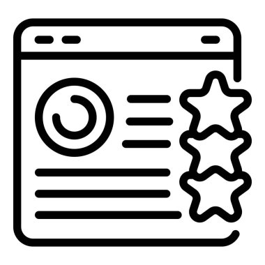 Web sayfası inceleme simgesi. Beyaz arkaplanda izole edilmiş web tasarımı için web sayfası inceleme vektörü simgesi