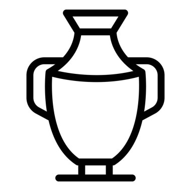 Mısır vazosu ikonu. Beyaz arkaplanda izole edilmiş web tasarımı için Mısır vazosu vektör simgesi