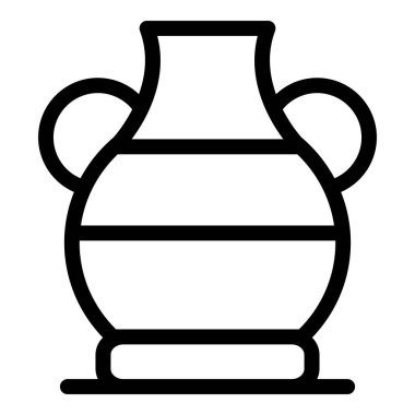 Heykel amforo ikonu. Beyaz arkaplanda izole edilmiş web tasarımı için özet heykel amforo vektör simgesi