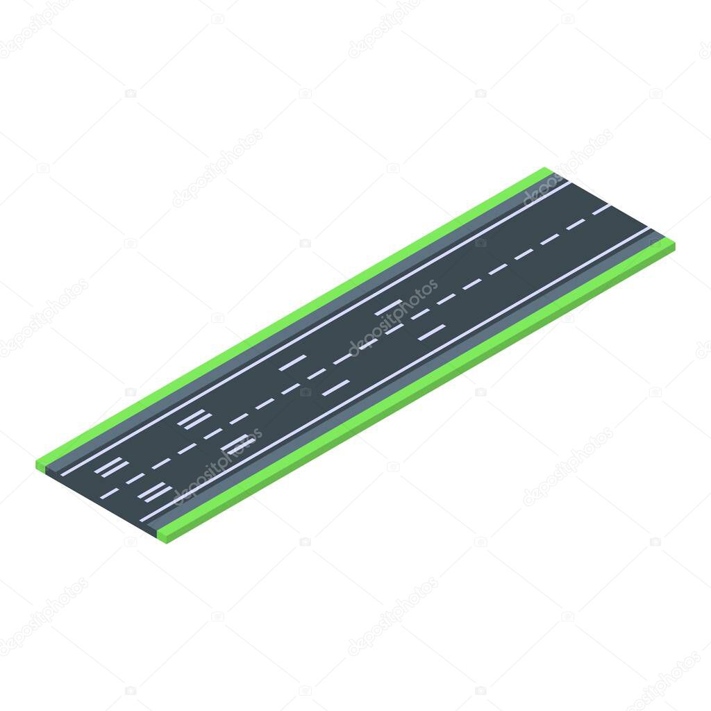 Plane runway icon. Isometric of plane runway vector icon for web design isolated on white background