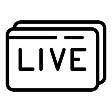 Canlı abone simgesi. Beyaz arkaplanda izole edilmiş web tasarımı için ana hatlı canlı abone vektör simgesi