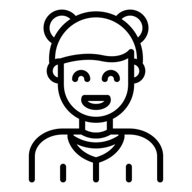 Çocuk üretim ikonu. Beyaz arkaplanda izole edilmiş web tasarımı için ana hatlı çocuk oluşturma vektör simgesi