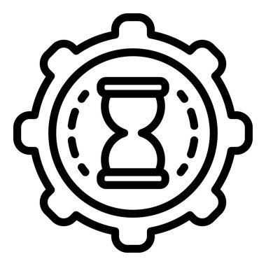 Zaman çizelgesi simgesi. Beyaz arkaplanda izole edilmiş web tasarımı için özet zaman çizelgesi saat vektör simgesi