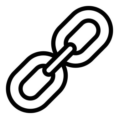 Sistem zinciri simgesi. Beyaz arkaplanda izole edilmiş web tasarımı için özet sistem zinciri vektör simgesi