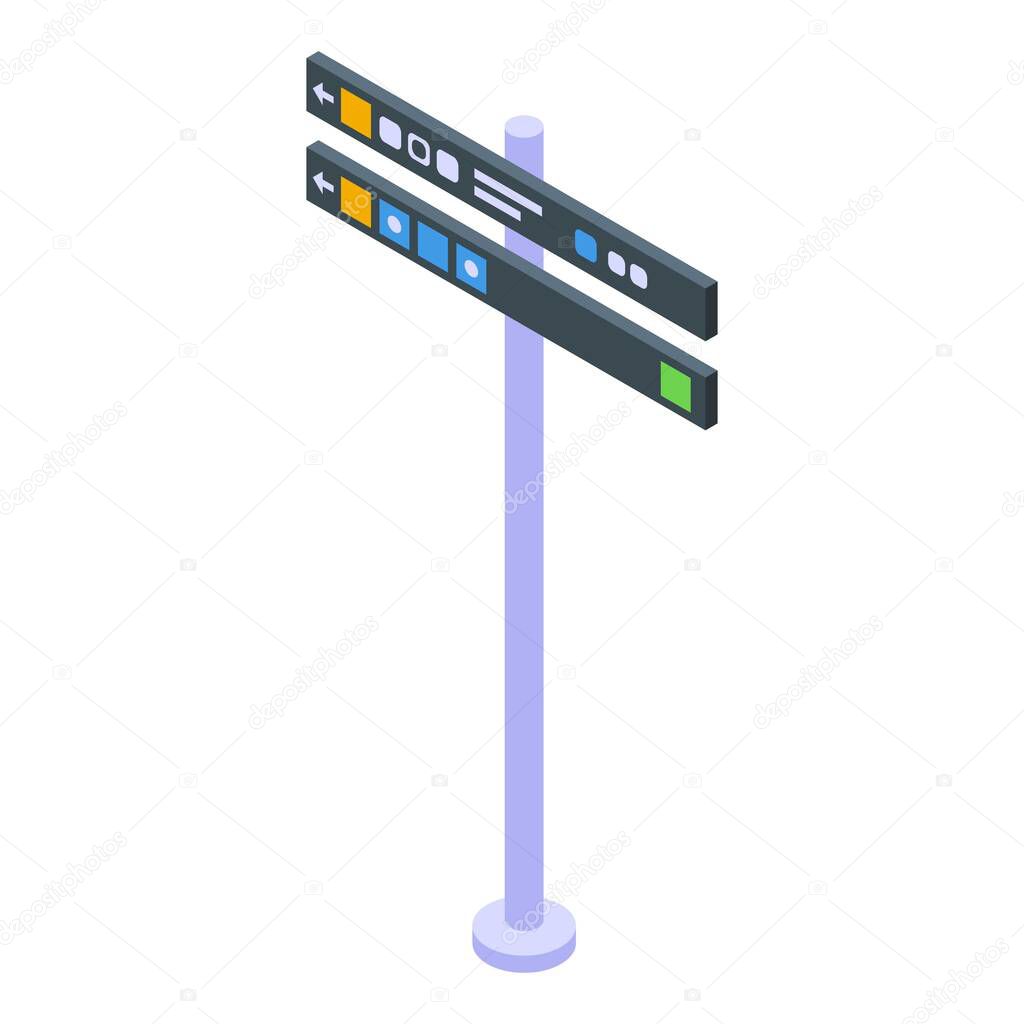 Airport indicator icon. Isometric of airport indicator vector icon for web design isolated on white background