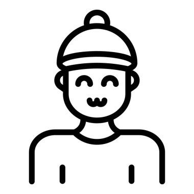 Yeğen ikonu. Beyaz arkaplanda izole edilmiş web tasarımı için özet yeğen vektör simgesi