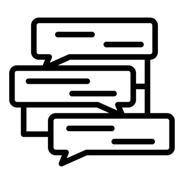 Chat consultation icon, outline style